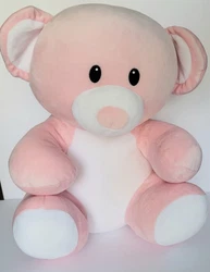 Large Ty Princess pink and white soft velour plush bear. Very good, clean gently preowned condition.