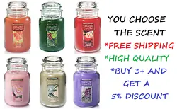 Choose the scent you would like. Lots of new and rare scents! These are 22 Ounce Large Candle Jars with a single wick....
