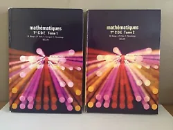 Mathématiques 1ere C D E - Tomes 1 et 2 Livres Scolaires Vintage. Année 1978Poids total : 1 kg250L’intérieur est...