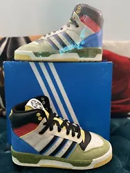 Adidas x BBC Hebru Brantley FlyBoy Rivalry Hi Art Basel Size 7. Condition is New with box. Shipped with USPS Priority...