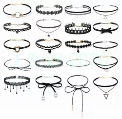 Item Type: Choker Necklaces. Each choker is wrapped with bag. Try not to touch water and dont wear when bathing or...