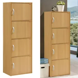 Storage cabinet. The closed cabinets help to keep contents secure and free from dust and debris, while the handles make...