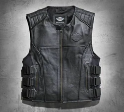 Our Jacket/Vests are made of with high-quality premium Leather. Our jackets are very stylish, well stitched and trendy...