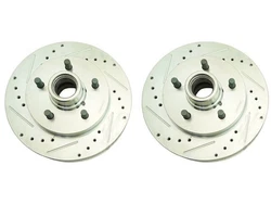 Kit Includes: (2) Front Brake Rotor. Rotor Type: Drilled and Slotted. Brake Rotors are built to exceed OEM...
