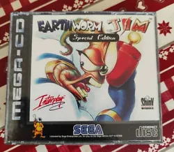 Sega Mega-CD : Earthworm Jim Special Edition   PAL FR  Complet en boîte + jeu + notice.  Se ferme parfaitement bien....