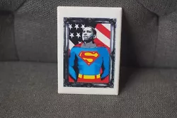RARE Mr Brainwash Obama Superman Pin.