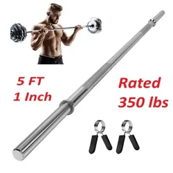 XPRT Fitness Standard Weight Lifting Barbell 5 FT with smooth sleeve. Available length: 5 FT / 6FT / 7FT, Rated 350lbs...