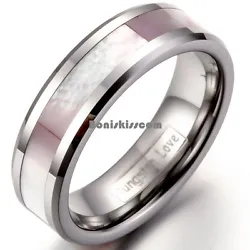 This beautiful tungsten carbide ring is 6MM in width and comfort fit.If you are looking for a ring that is scratch...