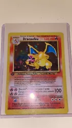 Carte Pokémon DRACAUFEU Edition 1 4/102 Wizards Set De Base 1999 FR.