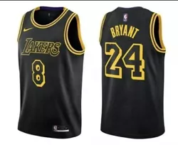 Mens L Los Angeles Lakers Kobe Bryant Black Mamba Jersey 8,24. BRAND NEW STITCHED.  BEST QUALITY BEST PRICE !!!