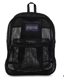 Jansport Black Mesh All-Around Backpack!!. STYLE:JS0A2SDGFABRIC:Polyester MeshCAPACITY:2000 cu in / 32 LDIMENSIONS:17