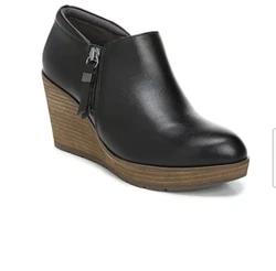 Dr Scholls Work It Boot Womens 8.5 Wedge Heel Faux Leather The Work It bootie from Dr. Scholls is the perfect addition...