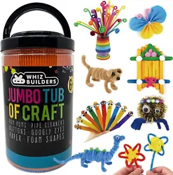 ALL IN ONE CRAFT SET: Our arts and craft supplies for kids ages 4-8 & up combine everything your little one needs to be...