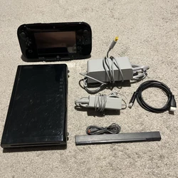 Wii U 32GB Black System Console Bundle w/ Gamepad Tablet and Cords Tested.
