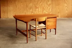 item-Arne Vodder Model BO85 Desk by Bovirke, circa 1950. Teak model with seldom seen two door configuration and...