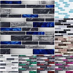 Easy to apply: Just peel and stick on clean, sleek and dry surfaces, these 3D mosaic tile stickers can be installed...