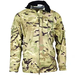 British army MTP camouflage rain jacket. A lightweight waterproof and breathable British army issue rain jacket. Collar...