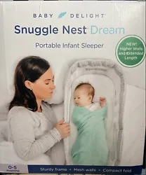 Baby Delight Grey Snuggle Nest Dream Portable Infant Sleeper Bed.