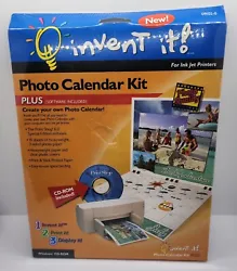 BRAND NEW Sealed invent it PHOTO CALENDAR KIT! PLUS (SOFTWARE INCLUDED) CD-ROM.