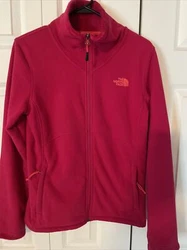 The North Face Morning Glory Jacket Womens Small Pink Fleece Fluffy Full Zip EUC. I honestly think this was worn once....
