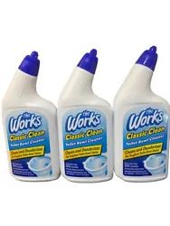 3 PK THE WORKS CLASSIC CLEAN TOILET BOWL CLEANER 24 FL OZ EACH ‼️‼️