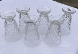 Fostoria American VTG Cubist Glassware Set 6 Pieces. Mid century Fostoria American Glassware iced tea glasses. All six...
