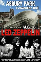 ASBURY PARK, New Jersey. at ASBURY PARK. ARTIST RENDITION. LED ZEPPELIN. ARTIST RENDITION. CONVENTION HALL. BEING...