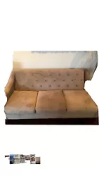 small sofa from Macys never used sits it formal living room . Three years old