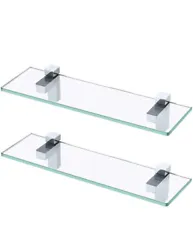 KES 16 Inch Bathroom Wall Shelf Tempered Glass 15.7 Inch, -2 pack. This item is new boxes were opened for inspection...