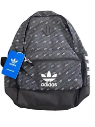 Adidas Originals Base Backpack 3 Stripes, Black Monogram, Backpack/Travel Bag. Laptop sleeve. Nice sized side pockets.