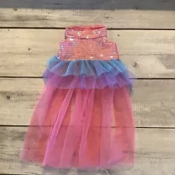 Build a Bear Workshop BABW Pink Sequin Tulle Unicorn Dress Fits 4 Legged Animals. This dress is designed to fit 4...