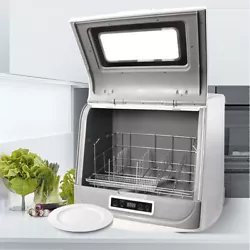 Portable Countertop Dishwasher with Large Capacity, Air Dry Function,3 Washing Programs. The Professional Complete...