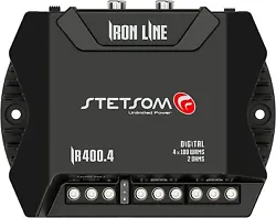 Stestom IR400.4 Specifications Stetsom IR 400.4 Compact Digital Multi Channel Amplifier 4 Channels 400 W Full Range....