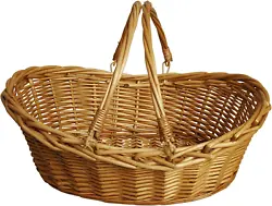 This wicker picnic basket is lightweight yet durable, is full of British rural style. Material Wicker. Double swing...