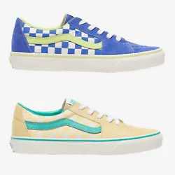 Vans SK8 Low Mens Sneaker Checkerboard Yellow VN0A4UUKP1T1 ,Blue VN0A4UUKFVH.