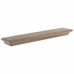 Brown Wood Wall Shelf is made of MDF in a thin and wide shape. The surface has a washed brown finish with a light coat...