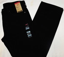 Levis 505 Regular Fit Jeans. Extra Room in Thigh. Sits at Waist. Straight Leg. Regular Fit. Zip & Button.