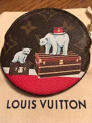 Louis Vuitton Limited Edition Polar Bear Animation Coin Holder, Coin Purse, Key Holder, New In Box with dustcover and...
