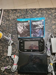 Nintendo Wii U - 32GB Premium Set - Black (NTSC-J) with COD: Ghost and COD: Bo2.