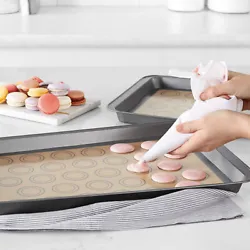 Silicone Baking Mat Nonstick Heat Resistant Oven Sheet Macaron Cake Cookie Mat. 【QUALITY DESIGN】 This baking mat is...