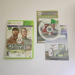 Tiger Woods PGA Tour 14 (Microsoft Xbox 360, 2013) Complete Tested.  Complete  Tested and working  Clean disc  If you...