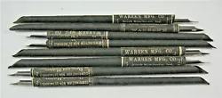 NORTH MANCHESTER, INDIANA. WARRENS COMBINATION NON DETACHABLE INK PEN. UNIQUE EARLY OLD ADVERTISING PEN. THIS PEN SOLD...