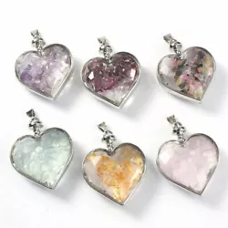 1PC Heart Wishing Bottle Pendant(as your choice). Material: Natural Stone. Pendant Size: 32x40mm. Function: Stone...