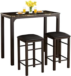 The water-resistant table top and chairs help ensure a smooth surface for easy cleaning. Dining Table: Why Choosing...