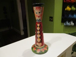 This is a RARE Early Nancy Whorf Peter Hunt Provincetown MA Folk Art Candlestick Holder, from a Western Massachusetts...