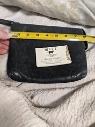 WILL LEATHER GOODS WRISTLET Black NWT.
