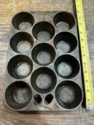 This is an antique Griswold Erie PA Cast Iron Muffin Pan 949 B Popover Cornbread Pan USA - NICE! See Photos for Details.