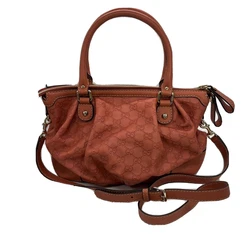 Gucci GG 2way bag SIMA leather Authentic. Used item, may have insignificant scratches and signs of usage. Item has...