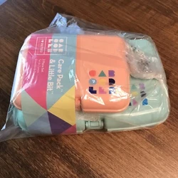 Caboodles Peach Blue Care Pack And Little Bit 2 Hard Cases.