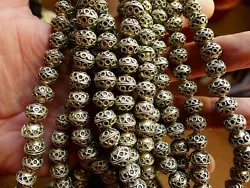 Lot de 16 Perles en Métal provenant du Maroc (région de Taroudant), Idéal pour toute création de bijoux.